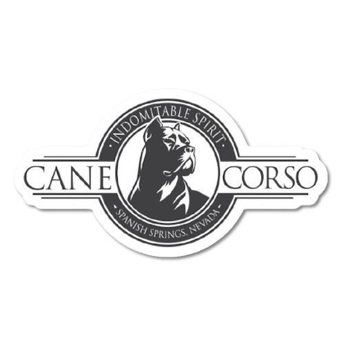 Indomitable Spirit Cane Corso-Logo Sticker
