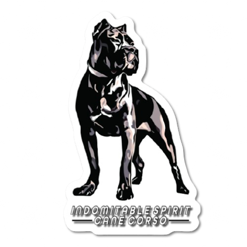 Indomitable Spirit Cane Corso-Standing Corso Sticker